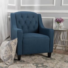 Dark Blue Canberra Fabric Armchair